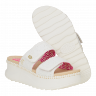 Delray Slide Eyelet  White
