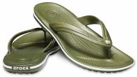 Crocband Flip Army Green / White