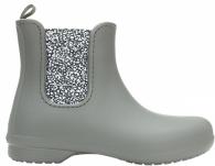 Womens Crocs Freesail Chelsea Boot Slate Grey / Dots