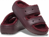 Crocs Classic Cozzy Sandal  Dark Cherry